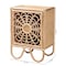 Baxton Studio Acelin Modern Bohemian Natural Brown Rattan Nightstand 230-13151-ZORO - alternate 3